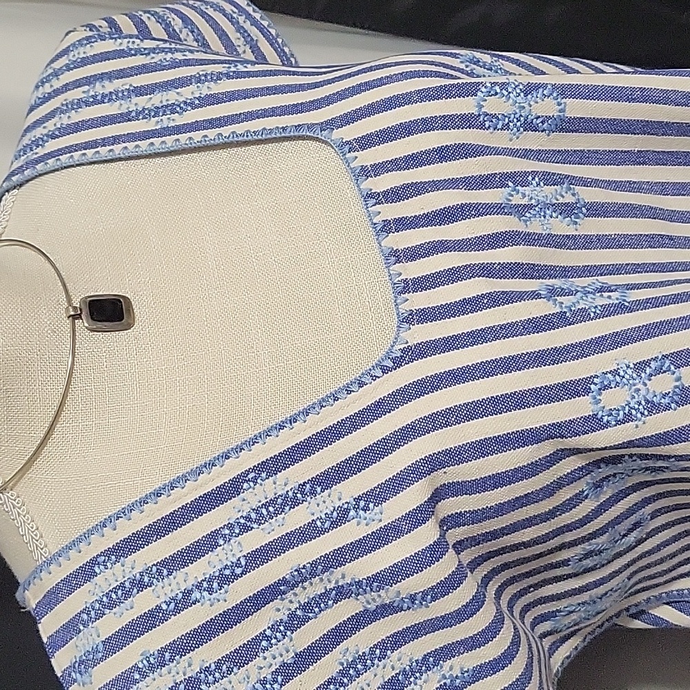 Tuckernuck Blue Striped Mini Sullivan Cover-up Dress - Picture 9 of 9
